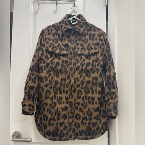 All Saints Leopard Print Shacket